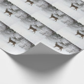 Deer Permanent in sneeuw Cadeaupapier (Hoek)