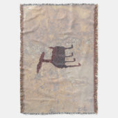 Deer Petroglyph Rinconada Canyon NM Deken (Voorkant Verticaal)