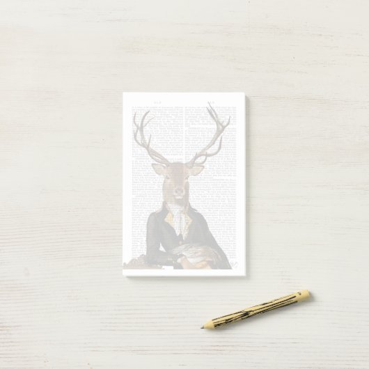Deer Portrait Post-it® Notes (Op bureau)