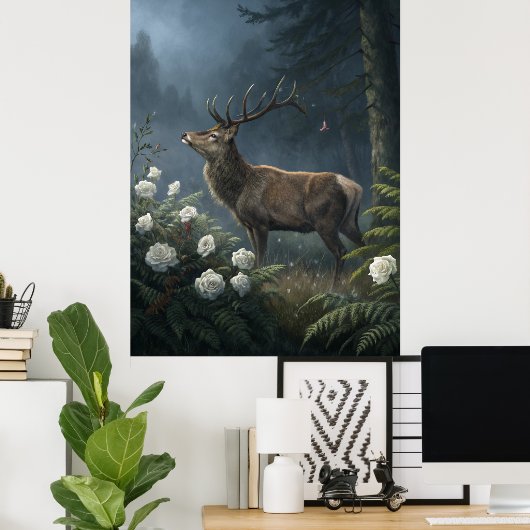 Deer Poster (Thuiskantoor)