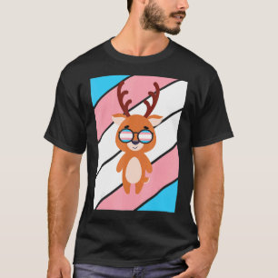 Deer Pride Transgender Flag LGBTQ Proud Ally Pride T-shirt