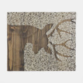Deer Print Fleece Blanket (Voorkant (Horizontaal))