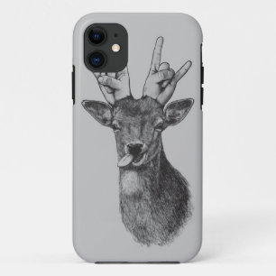 Deer Punk, geïllustreerd telefoongeval iPhone 11 Hoesje