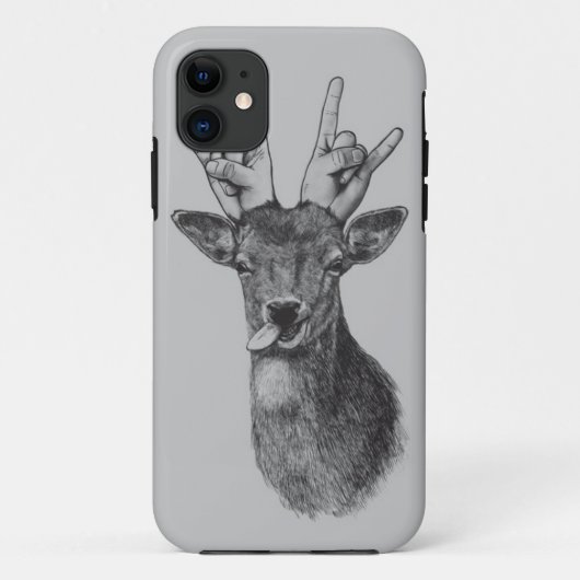 Deer Punk, geïllustreerd telefoongeval Case-Mate iPhone Case (Achterkant)