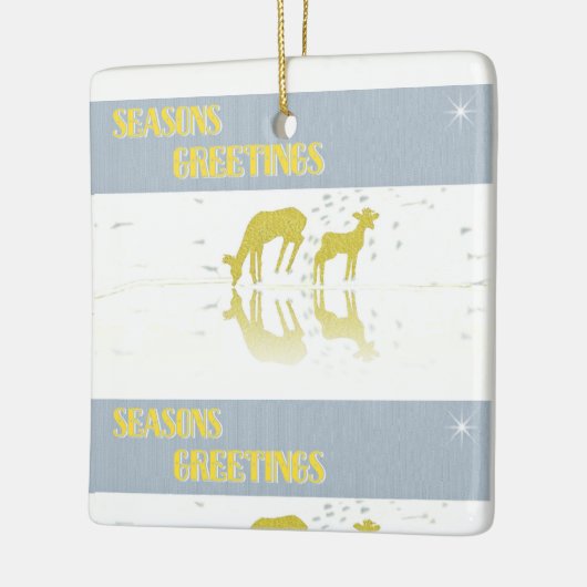 Deer Reflection- Star Keramisch Ornament (Links)