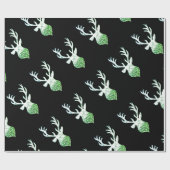 Deer, rendier, antler, pap-worp cadeaupapier (Vlak)