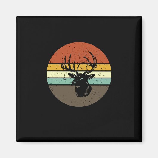 Deer Retro Magneet (Voorkant)