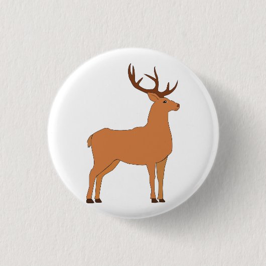 Deer Ronde Button 3,2 Cm (Voorkant)