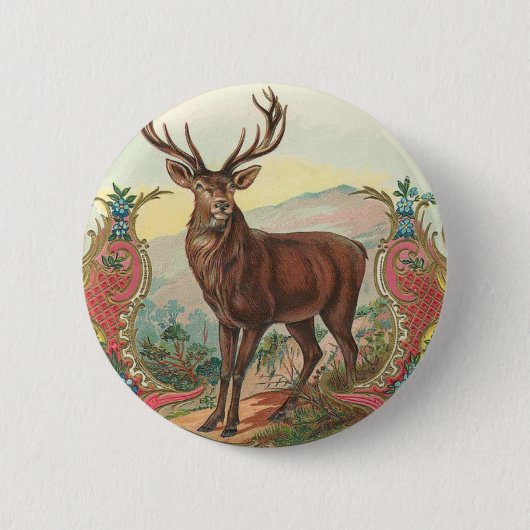 Deer Ronde Button 5,7 Cm (Voorkant)