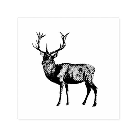  DEER RUBBER STAMP ZELFINKTENDE STEMPEL (Design)