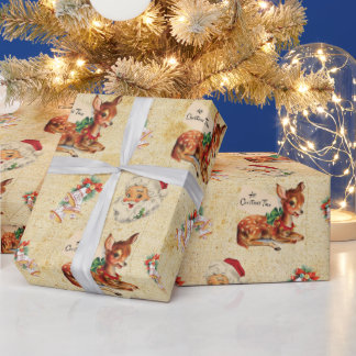 Deer Santa 2 Cadeaupapier