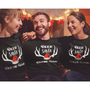 Deer Santa Define Good Kerstjacht Antlers Trui
