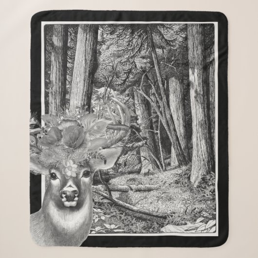 Deer Sherpa Deken (Voorkant)