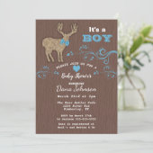 Deer Silhouette Baby Baby shower Kaart (Staand voorkant)