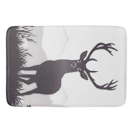 Deer silhouette badmat