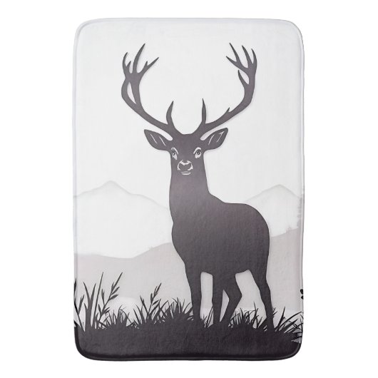 Deer silhouette badmat (Voorkant Verticaal)