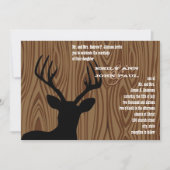 Deer Silhouette Bois Grain de mariage Invitation (Devant)