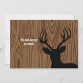 Deer Silhouette Bois Grain de mariage Invitation (Dos)