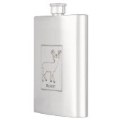 Deer Silhouette Custom Metal Flask Flacon (Links)