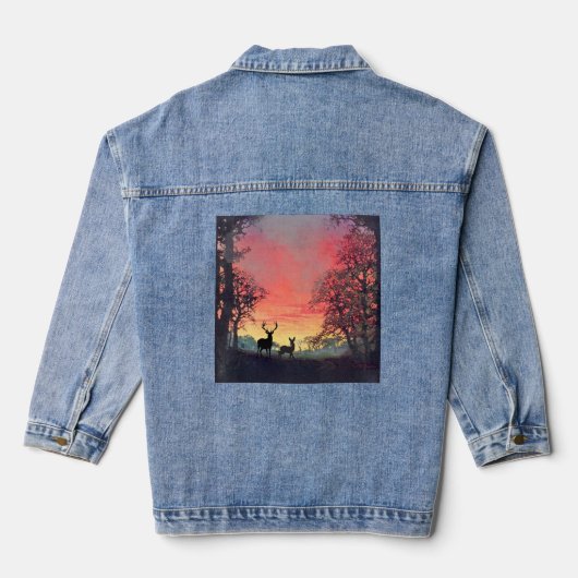 Deer Silhouette Denim Jacket (Achterkant)