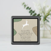 Deer Silhouette Dîner de Noël Invitations (Debout devant)