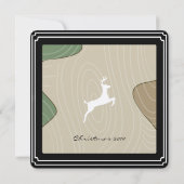 Deer Silhouette Dîner de Noël Invitations (Dos)