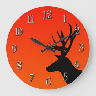 Deer Silhouette in de Sunset Grote Klok