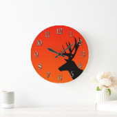 Deer Silhouette in de Sunset Grote Klok (Huis)