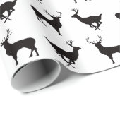 Deer Silhouette Wrapping Paper Cadeaupapier (Rol Hoek)