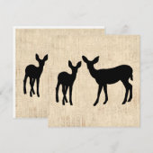Deer Silhouettes Animal Deer Artwork Feestdagenkaart (Voorkant / Achterkant)
