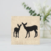 Deer Silhouettes Animal Deer Artwork Feestdagenkaart (Staand voorkant)