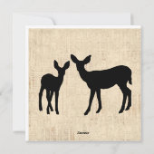 Deer Silhouettes Animal Deer Artwork Feestdagenkaart (Achterkant)