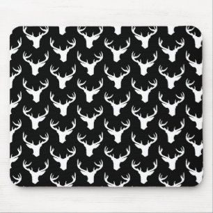 Deer Silhouettes Print Pattern Deer Antlers Art Muismat