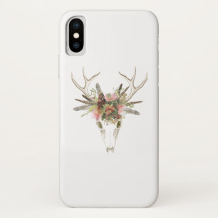 Deer Skull & Flowers iPhone X Hoesje
