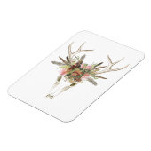 Deer Skull & Flowers Magneet (Linkerzijde)