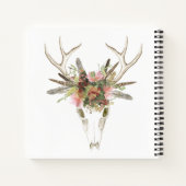 Deer Skull & Flowers Notitieboek (Achterkant)