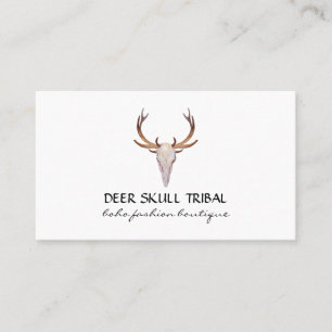 Deer Skull Horn Boho Tribal Visitekaartje