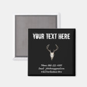 Deer Skull Visitekaartje Magnet Magneet (Voorkant / Achterkant)