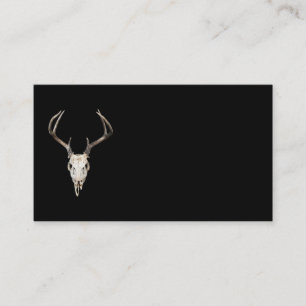 Deer Skull-Visitekaartje op zwarte achtergrond Visitekaartje