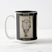 "Deer Skull" zwarte en witte hoge mok (Links)