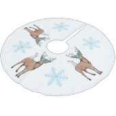 Deer Snowflake Tree Skirt Kerstboom Rok (Gekanteld)