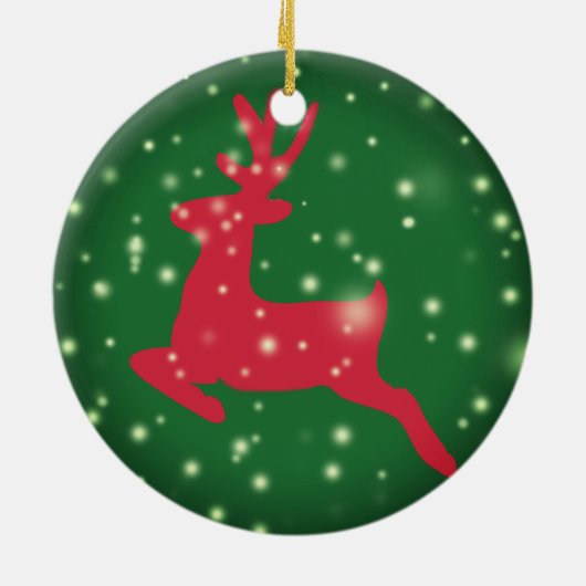 Deer, Snowflakes Ornament (Achterkant)