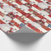 Deer Snowman Rabbit Beer kerstfeestdag cadeau Cadeaupapier (Hoek)