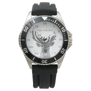 Deer Stag Antlers Animal Hunter Natuur Watch Horloge