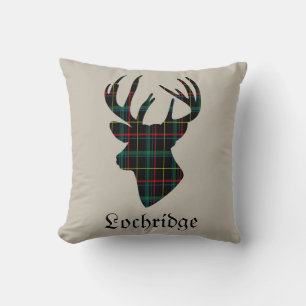 Deer Stag Head Scottish Tartan Op maat Kussen