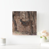 Deer Stare Vierkante Klok (Huis)