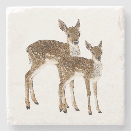 Deer Stenen Onderzetter (Voorkant)