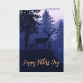 DEER SUR LA CARTE DE FÊTE DES PÈRES EN HAUT DE LA (Devant)