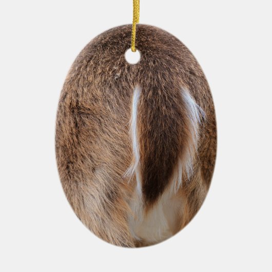 Deer Tail Keramisch Ornament (Voorkant)