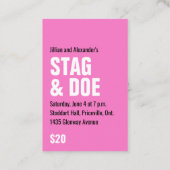 Deer Ticket (Achterkant)